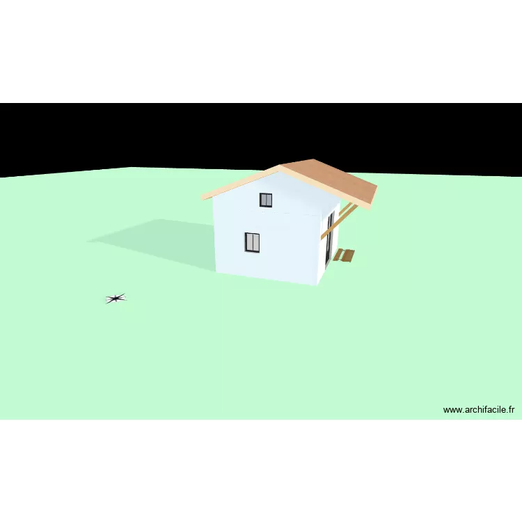 Chalet*2406. Plan de 2  et 24 m²