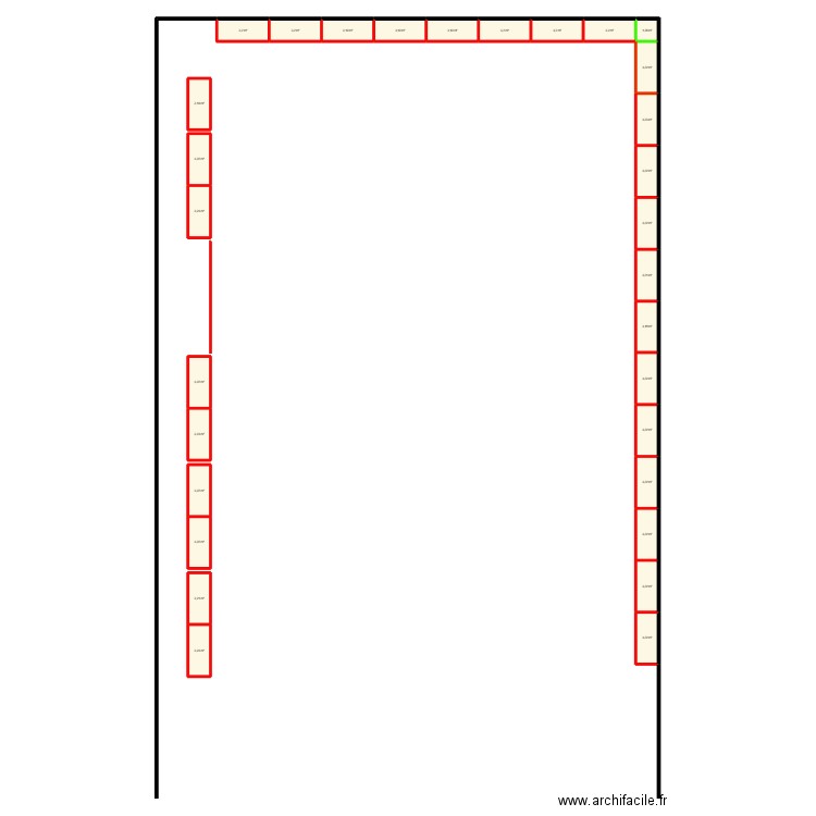 Batiment S. Plan de 30 pièces et 95 m2