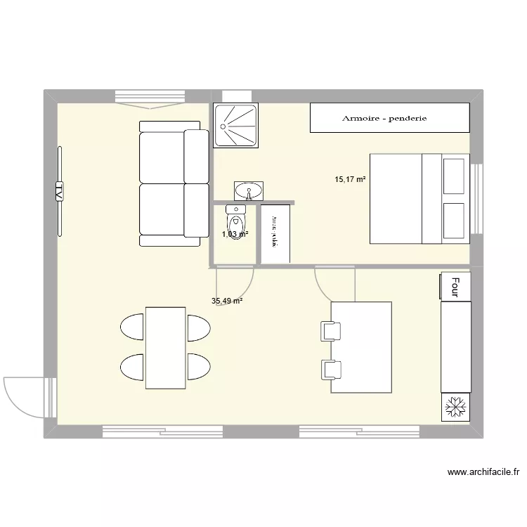 ROSSO. Plan de 3 et 52 m² ROSSO. Plan de 3 et 52 m²