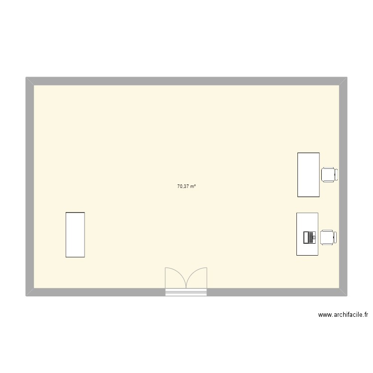 marvyn. Plan de 1 pièce et 70 m2
