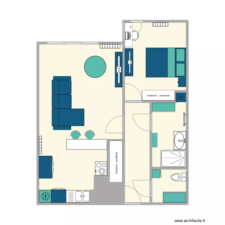 Anaïs. Plan de 8 et 52 m² Anaïs. Plan de 8 et 52 m²