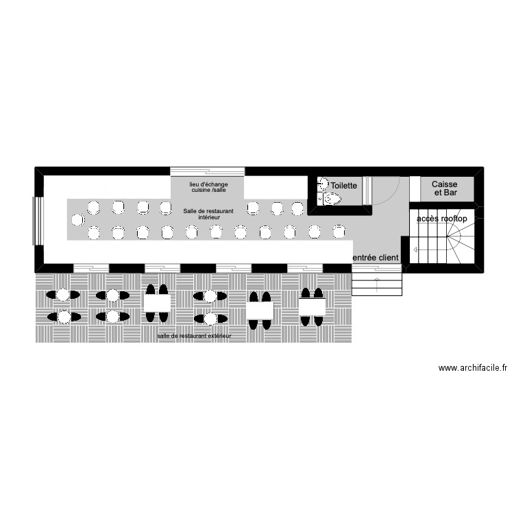 plan ingeneurie baptiste. Plan de 1 pièce et 30 m2