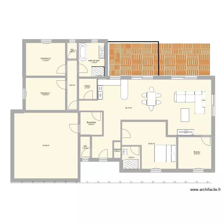 Projet 1 Bis. Plan de 14 et 162 m² Projet 1 Bis. Plan de 14 et 162 m²