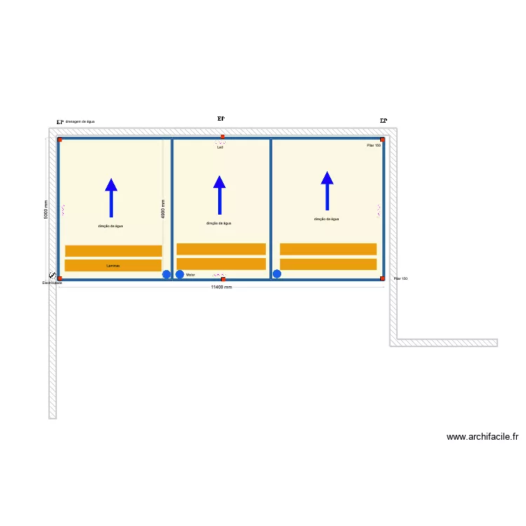 Wesler. Plan de 3  et 55 m²