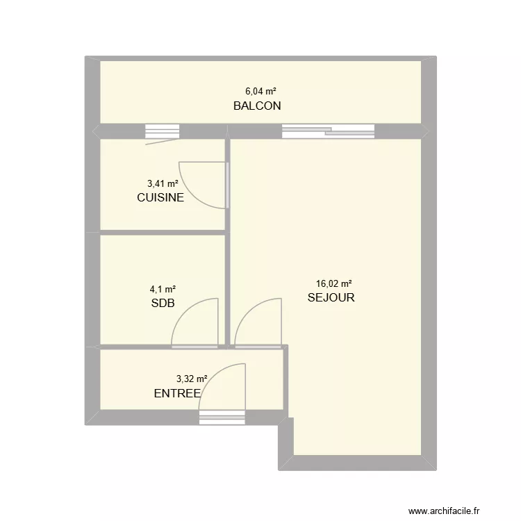 REMONDET LEON ET CECILE MATHY. Plan de 5  et 33 m²