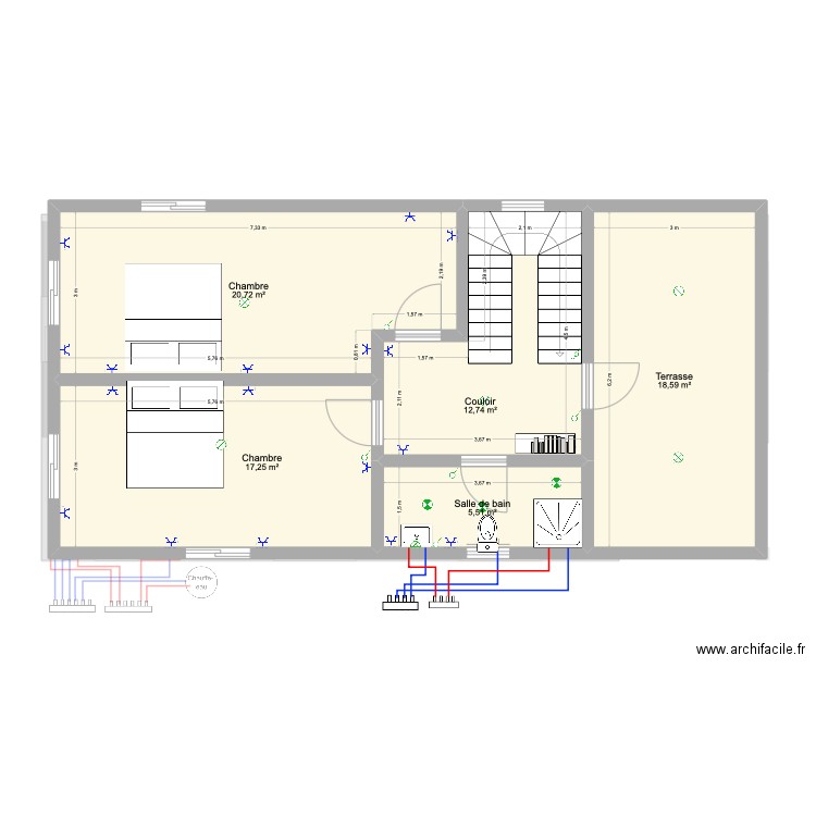maison des manguier. Plan de 7 pièces et 126 m2