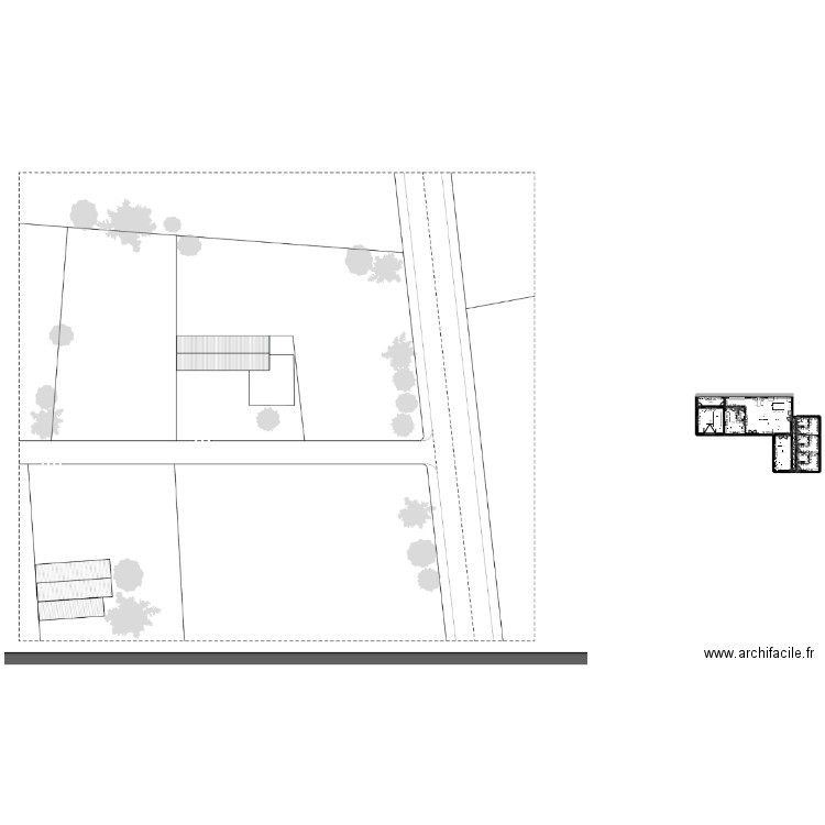 site. Plan de 13 pièces et 215 m2