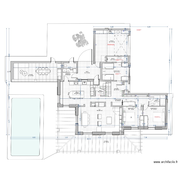 Plano eléctrico interior de la planta baja. Plan de 0 pièce et 0 m2