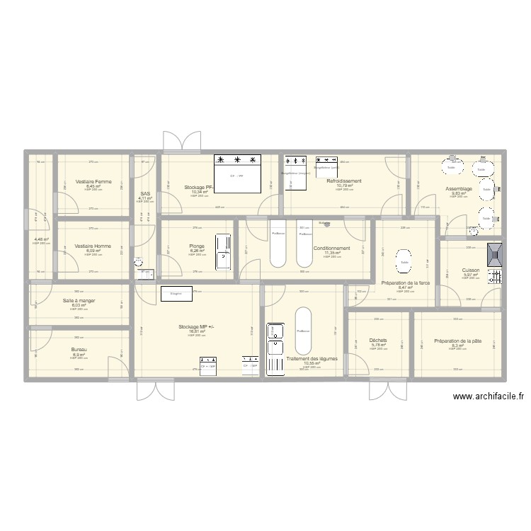 FInlale. Plan de 17 pièces et 138 m2