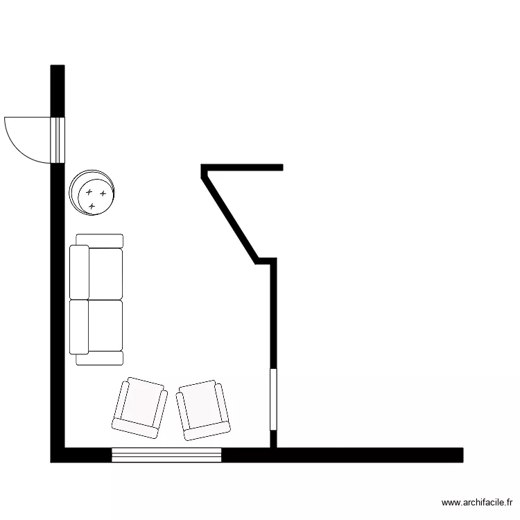 Suzanne salon. Plan de 