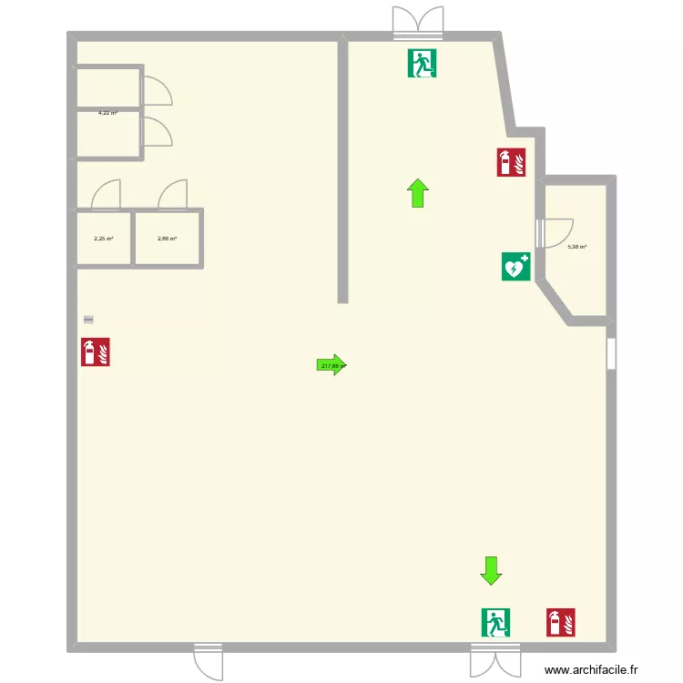 LA SALLE. Plan de 5  et 233 m²