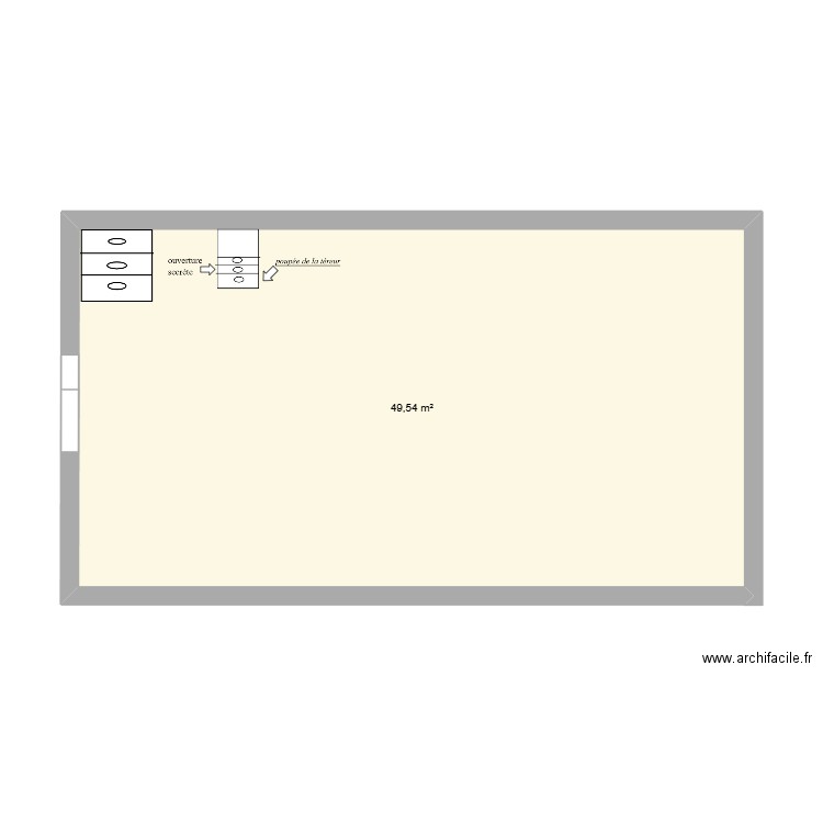 hallowin katelyne. Plan de 1 pièce et 50 m2