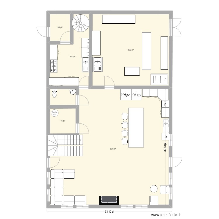 cabane a sucre. Plan de 8 pièces et 239 m2