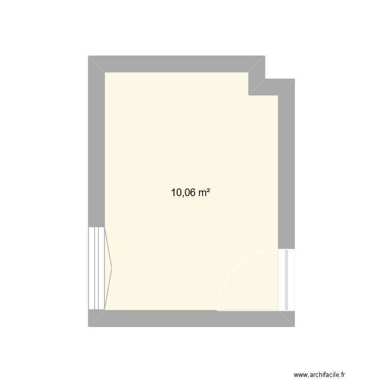 chambre timéo. Plan de 1 pièce et 10 m2