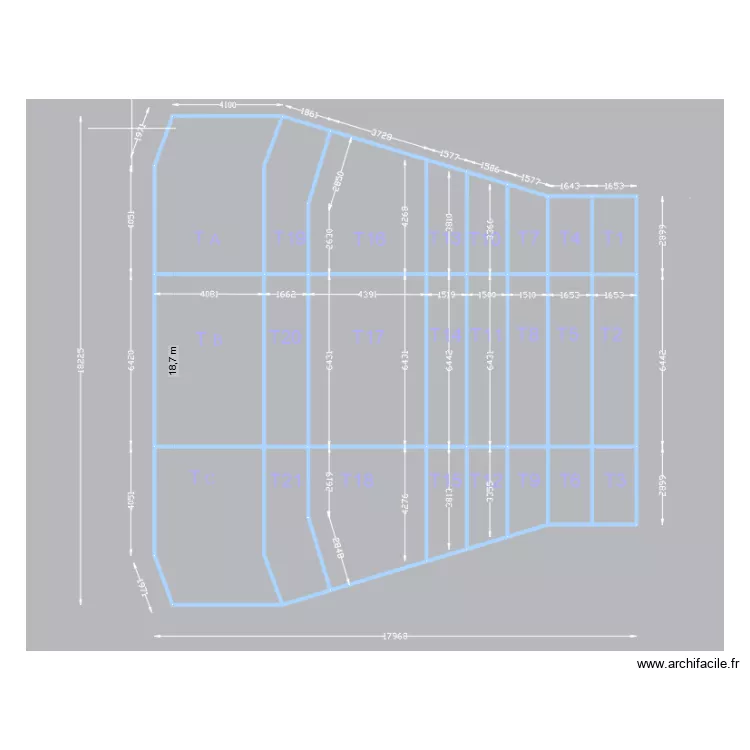 Plateau Tables El&eacute;vatrices. Plan de 