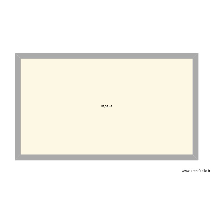 15170 V11. Plan de 1 pièce et 53 m2