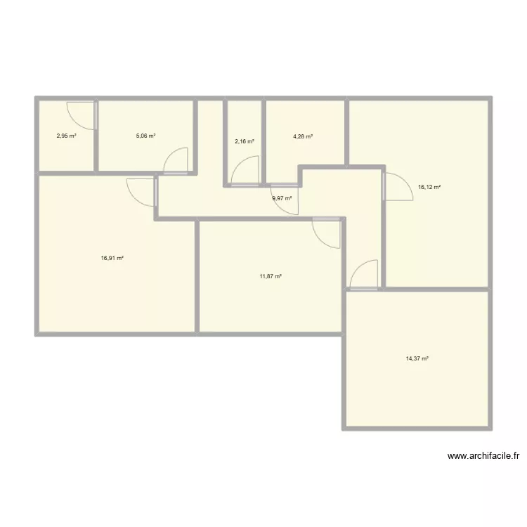 Etage maison. Plan de 