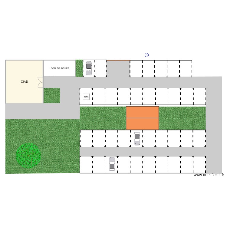 PARKING CCPO. Plan de 8 pièces et 278 m2