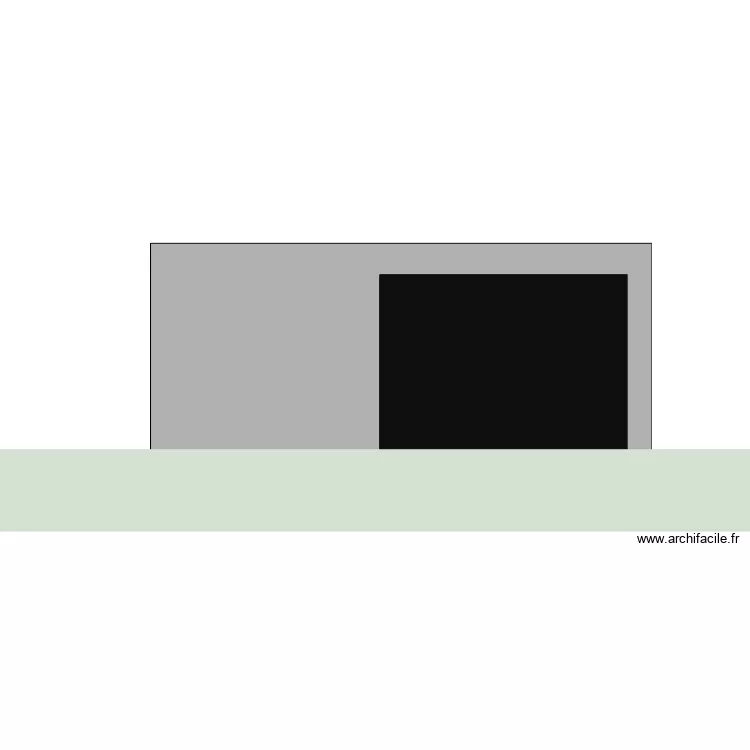 FACADE OUEST. Plan de 1  et 19 m²