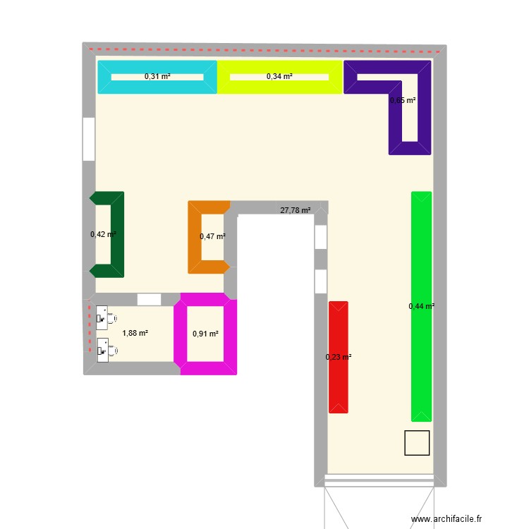 PLAN RESERVE. Plan de 10 pièces et 42 m2