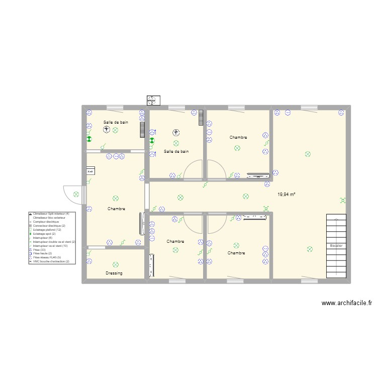 maison étage. Plan de 0 pièce et 0 m2