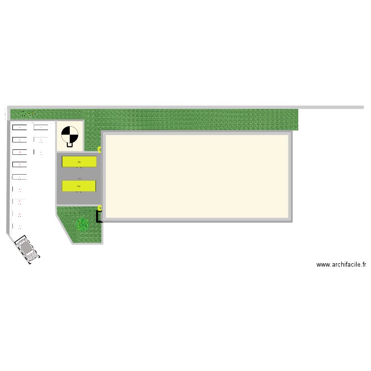 Nanterre batiment B. Plan de 2 pièces et 278 m2