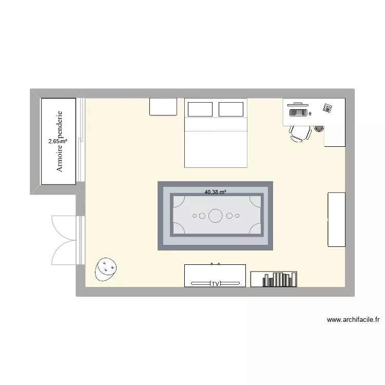 Chambre espagnol. Plan de 