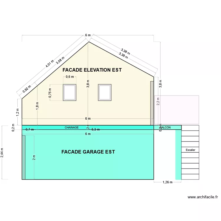 FACADE EST. Plan de FACADE EST. Plan de
