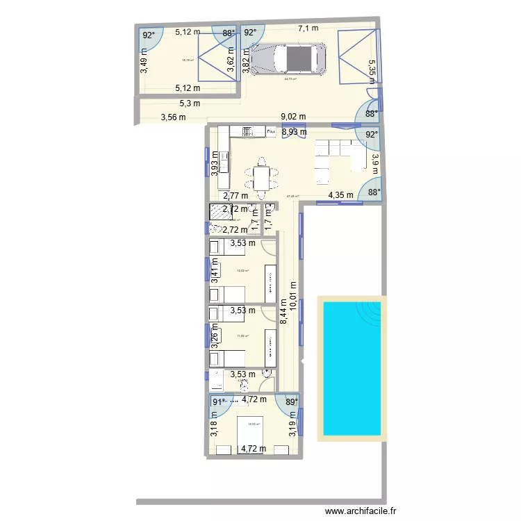 villa jerba. Plan de 