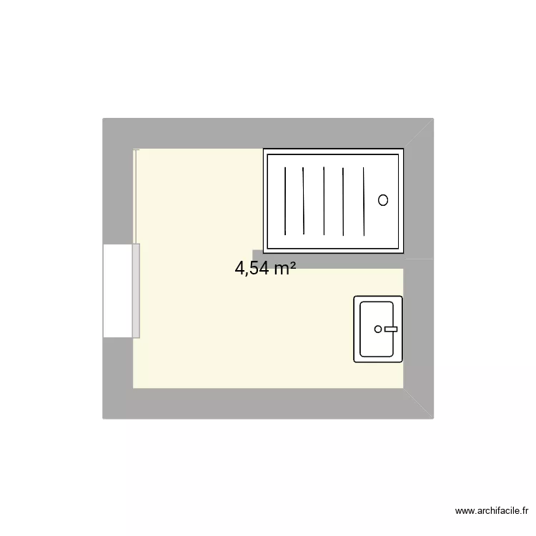 Sdb. Plan de 1 Pièce et 5 m² Sdb. Plan de 1 Pièce et 5 m²