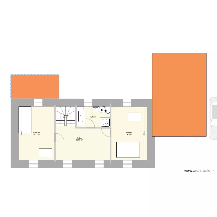 Maison Ploun am&eacute;nagement. Plan de 