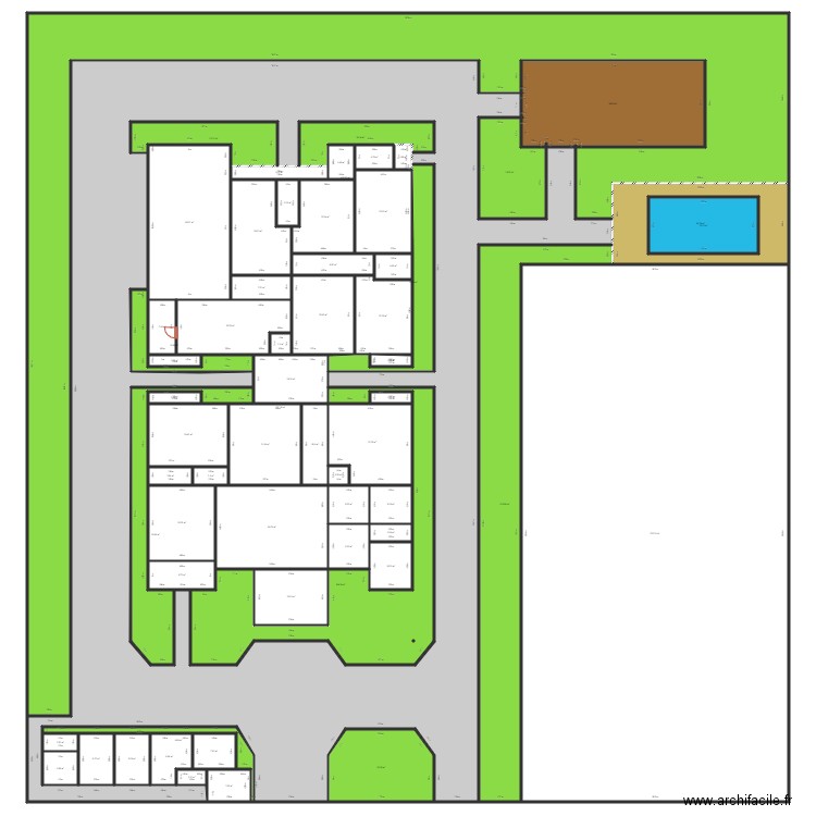 ngk r+1. Plan de 62 pièces et 4053 m2