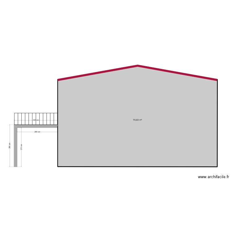 DANILOVIC PIGNON EXTERIEUR 4. Plan de 1 pièce et 71 m2