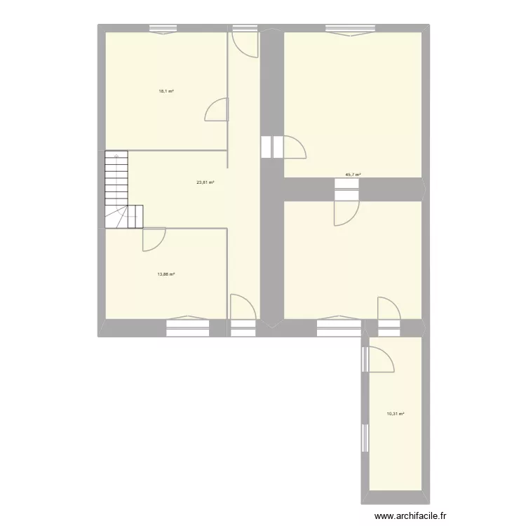 Pons RDC. Plan de 5 Pièces et 112 m² Pons RDC. Plan de 5 Pièces et 112 m²