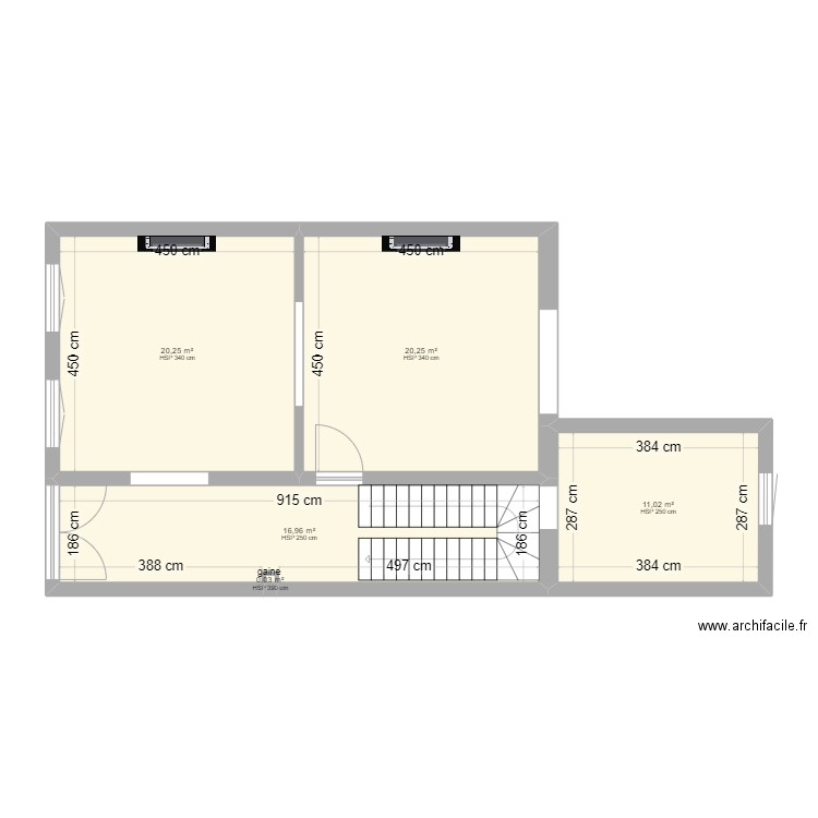 Maison Maman RDC. Plan de 5 pièces et 69 m2