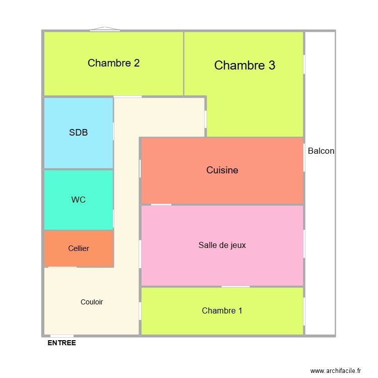 ArchiFacile PRO. Plan de 10 pièces et 93 m2