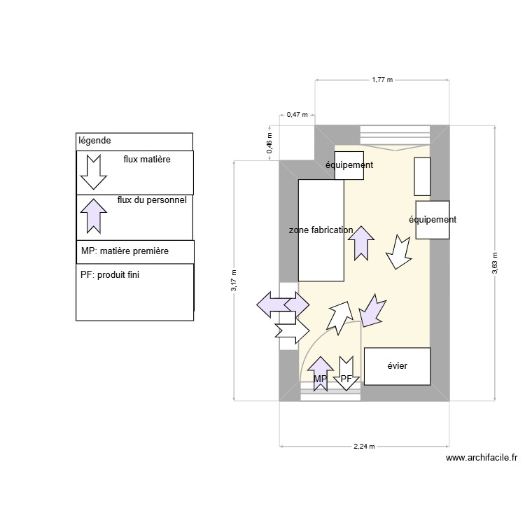 &eacute;tage. Plan de 0 pièce et 0 m2