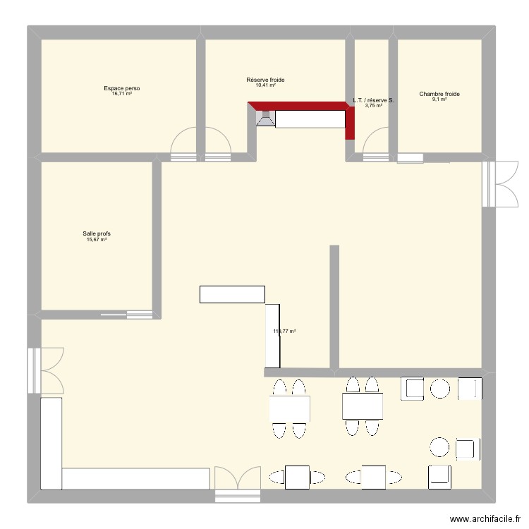 Cafet. Plan de 0 pièce et 0 m2