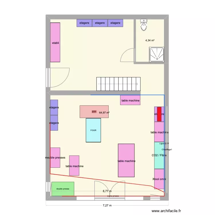 atelier2. Plan de 2 Pièces et 69 m² atelier2. Plan de 2 Pièces et 69 m²