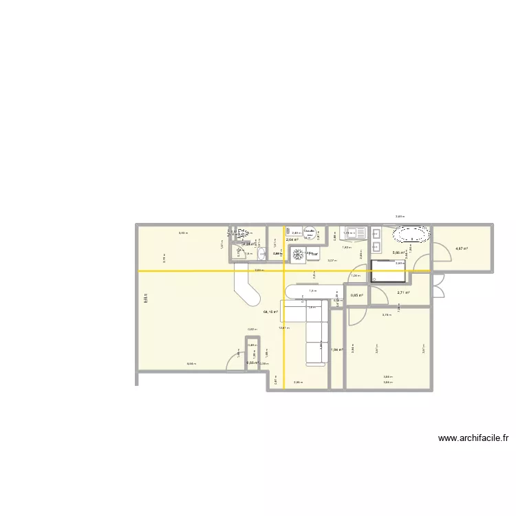 calepinage1. Plan de 9 et 86 m² calepinage1. Plan de 9 et 86 m²