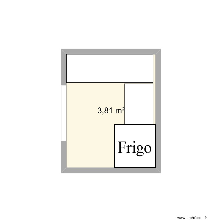Garde-Manger. Plan de 1 pièce et 4 m2