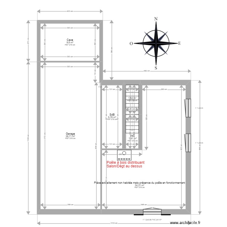 TALLET François. Plan de 20 pièces et 192 m2
