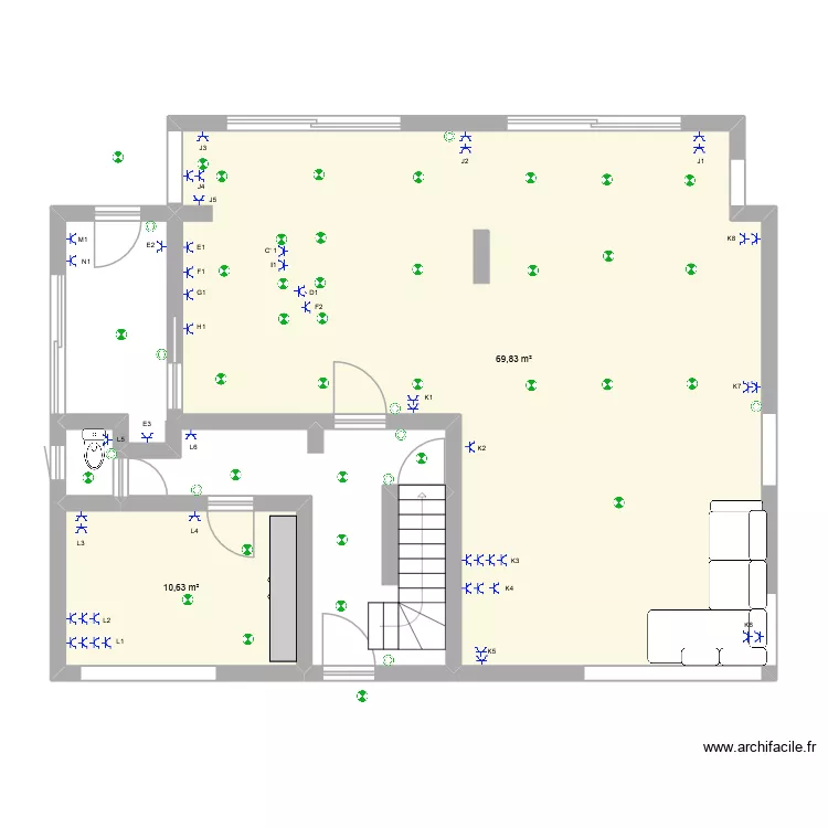 rdc fabi. Plan de 3 et 81 m² rdc fabi. Plan de 3 et 81 m²