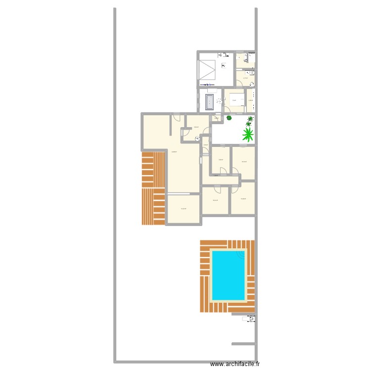 agrandissement garage . Plan de 0 pièce et 0 m2