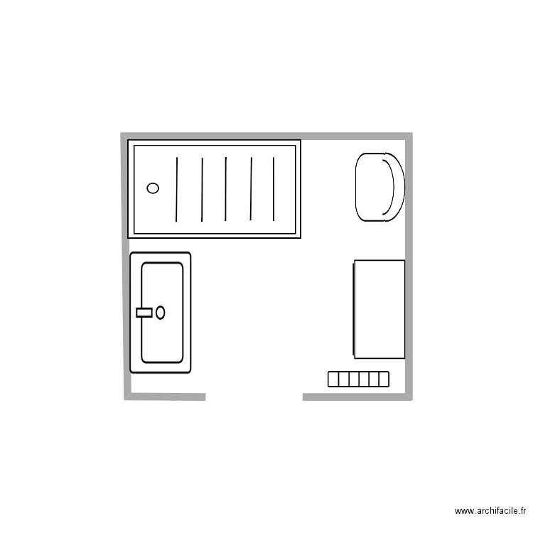 Sdb 2 Fleurette. Plan de 0 pièce et 0 m2