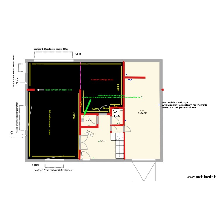 Clarissa Angela RDC chauffage sol. Plan de 5 pièces et 128 m2