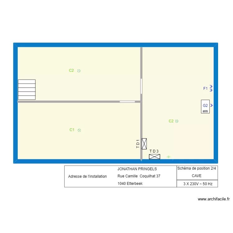JONATHAN PRINGELS CAVE. Plan de 