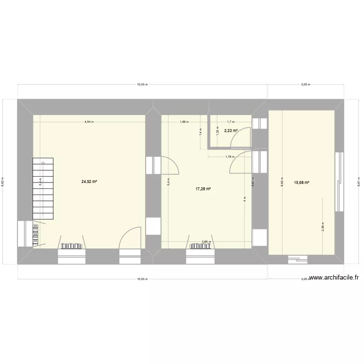 RDC projet 2. Plan de 8 et 130 m² RDC projet 2. Plan de 8 et 130 m²