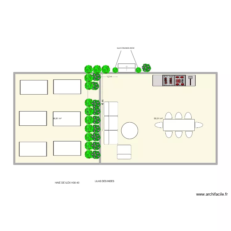 extension terrasse vesi 4. Plan de 2  et 87 m²