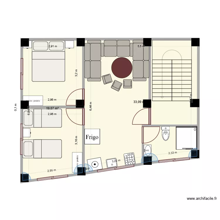 calabonita R. Plan de 2 et 52 m² calabonita R. Plan de 2 et 52 m²
